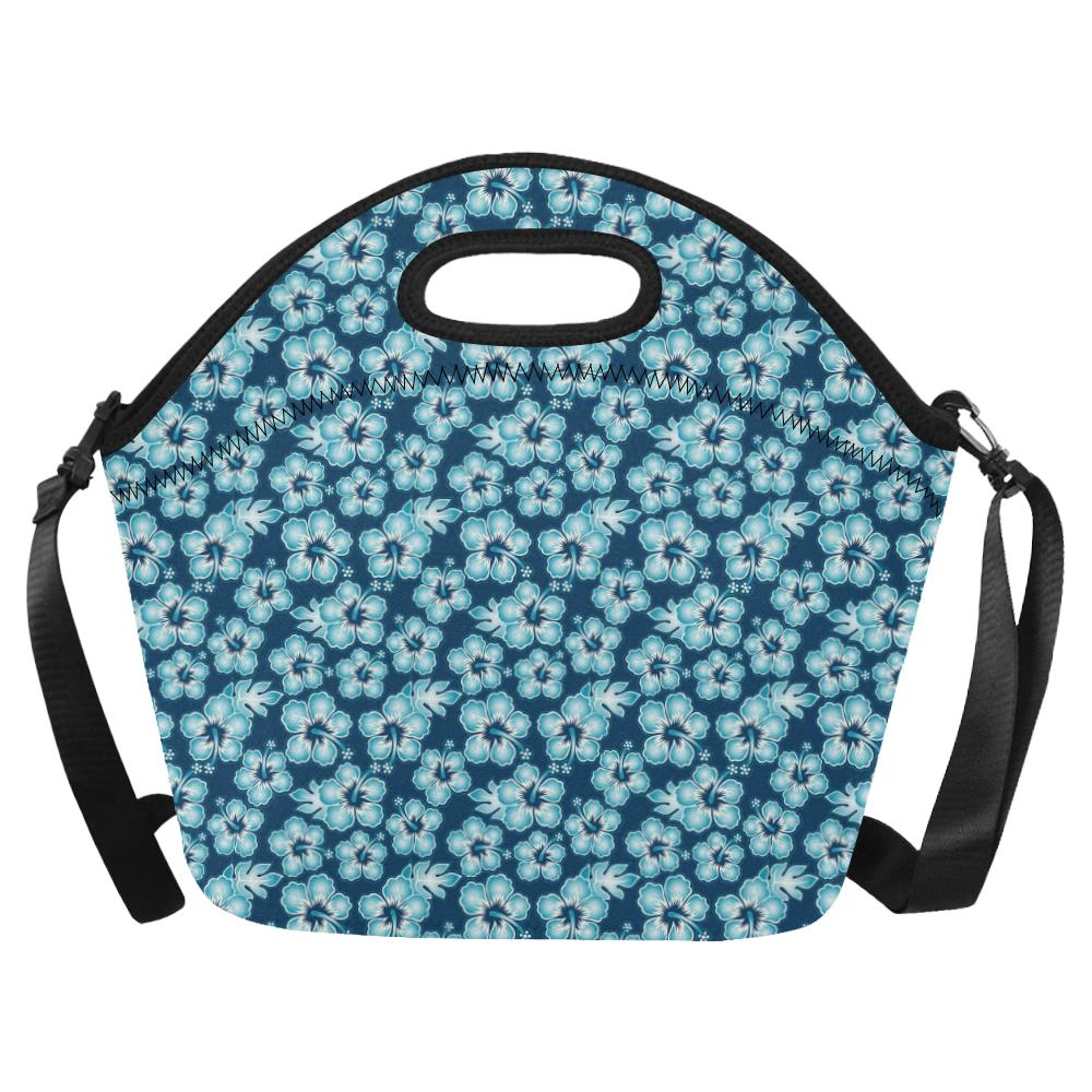 Hibiscus Flower Hawaiian Themed Neoprene Lunch Bag (Model 1669)(Large)-JTAMIGO.COM