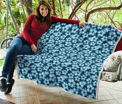 Hibiscus Flower Hawaiian Themed Premium Quilt-JTAMIGO.COM
