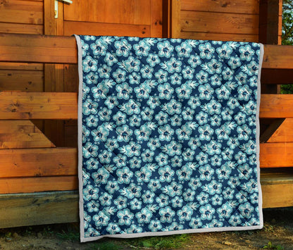 Hibiscus Flower Hawaiian Themed Premium Quilt-JTAMIGO.COM