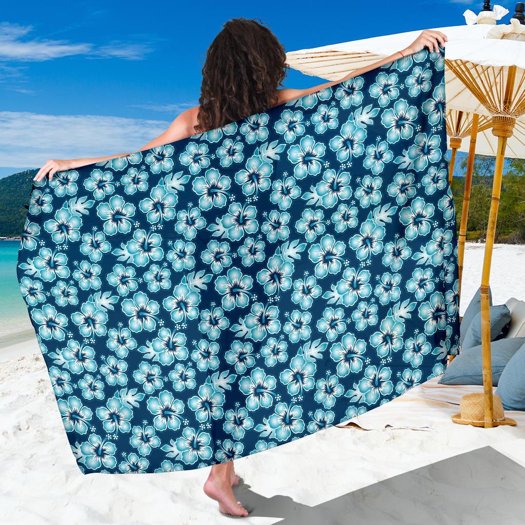 Hibiscus Flower Hawaiian Themed Sarong Pareo Wrap