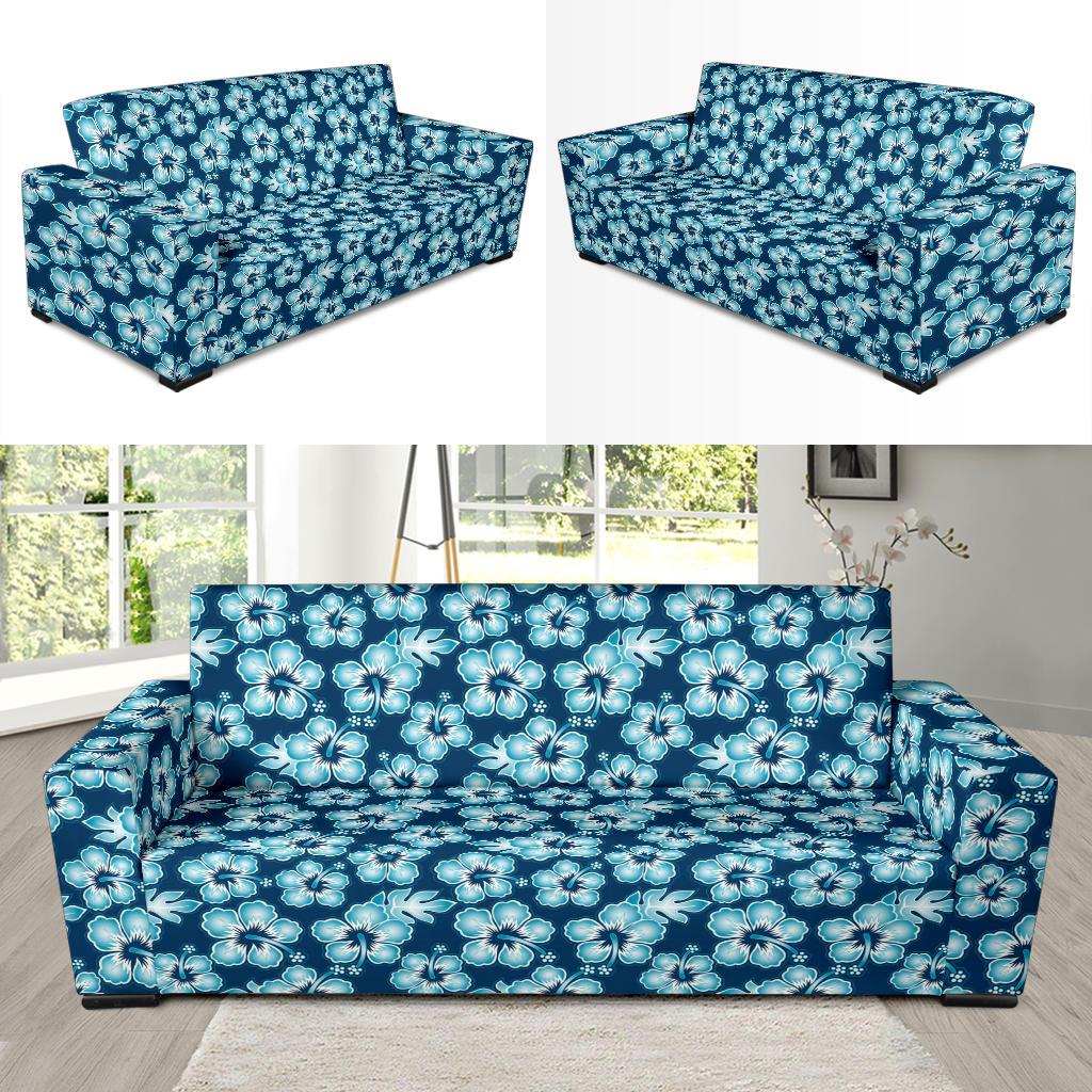 Hibiscus Flower Hawaiian Themed Sofa Slipcover-JTAMIGO.COM
