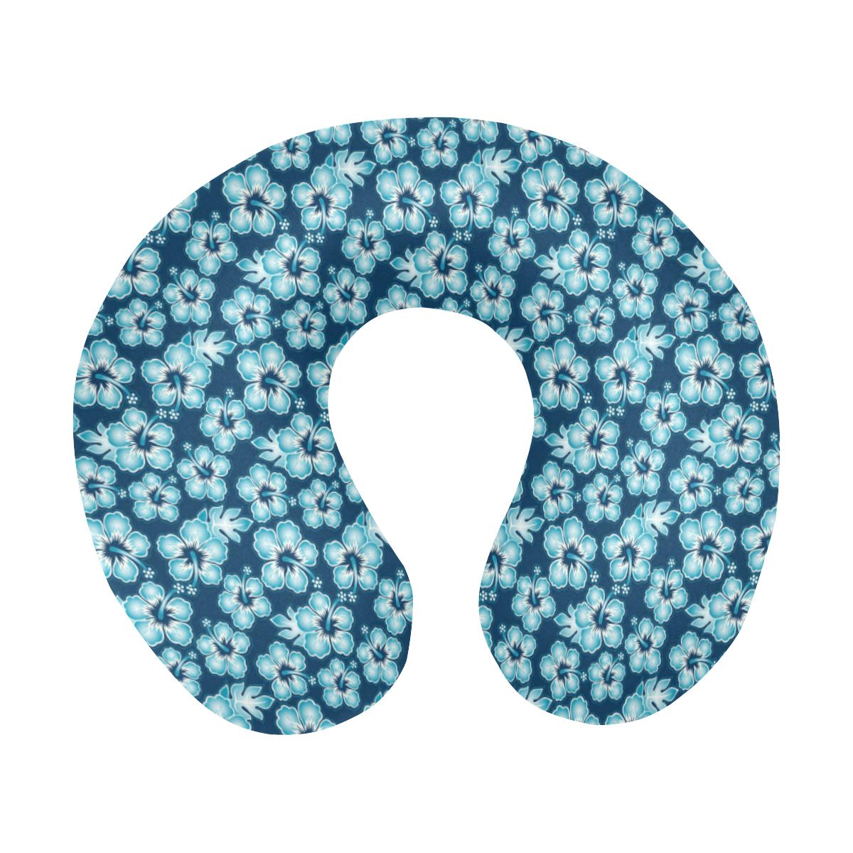 Hibiscus Flower Hawaiian Themed U-Shaped Travel Neck Pillow-JTAMIGO.COM