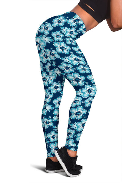 Hibiscus Flower Hawaiian Themed Women Leggings