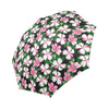 Hibiscus Pink Flower Hawaiian Print Automatic Foldable Umbrella