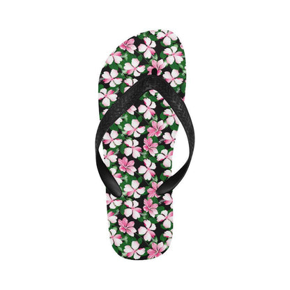 Hibiscus Pink Flower Hawaiian Print Flip Flops-JTAMIGO.COM