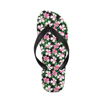 Hibiscus Pink Flower Hawaiian Print Flip Flops-JTAMIGO.COM