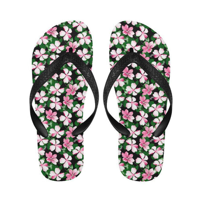 Hibiscus Pink Flower Hawaiian Print Flip Flops-JTAMIGO.COM