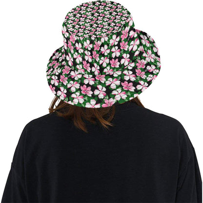 Hibiscus Pink Flower Hawaiian Print Unisex Bucket Hat
