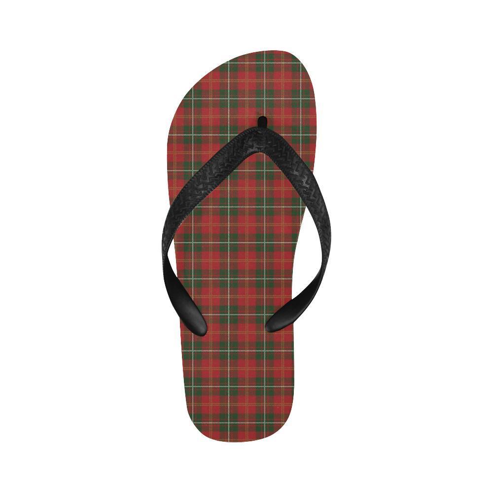 Holiday Tartan Plaid Pattern Flip Flops-JTAMIGO.COM