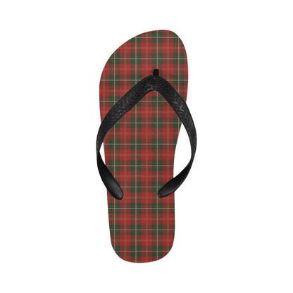 Holiday Tartan Plaid Pattern Flip Flops-JTAMIGO.COM