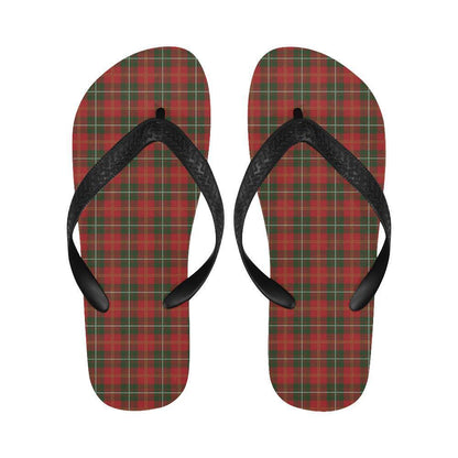 Holiday Tartan Plaid Pattern Flip Flops-JTAMIGO.COM