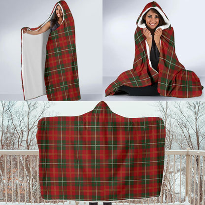 Holiday Tartan Plaid Pattern Hooded Blanket-JTAMIGO.COM