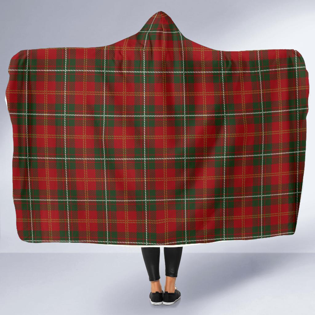 Holiday Tartan Plaid Pattern Hooded Blanket-JTAMIGO.COM