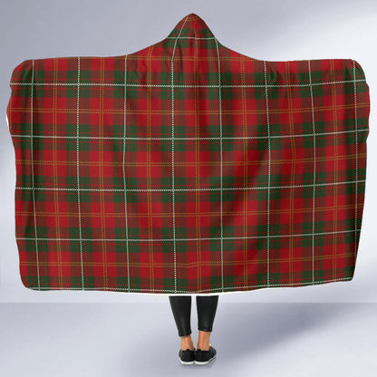 Holiday Tartan Plaid Pattern Hooded Blanket-JTAMIGO.COM
