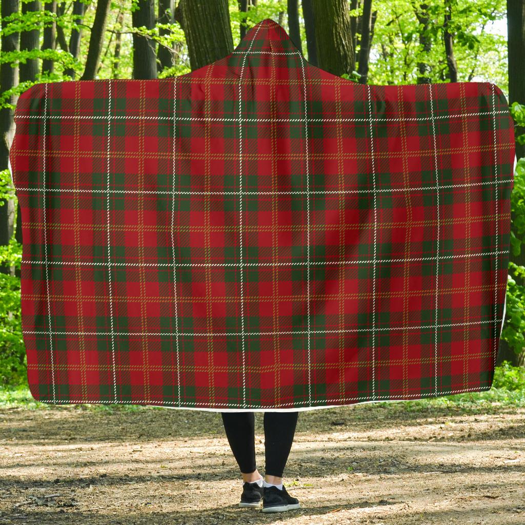 Holiday Tartan Plaid Pattern Hooded Blanket-JTAMIGO.COM