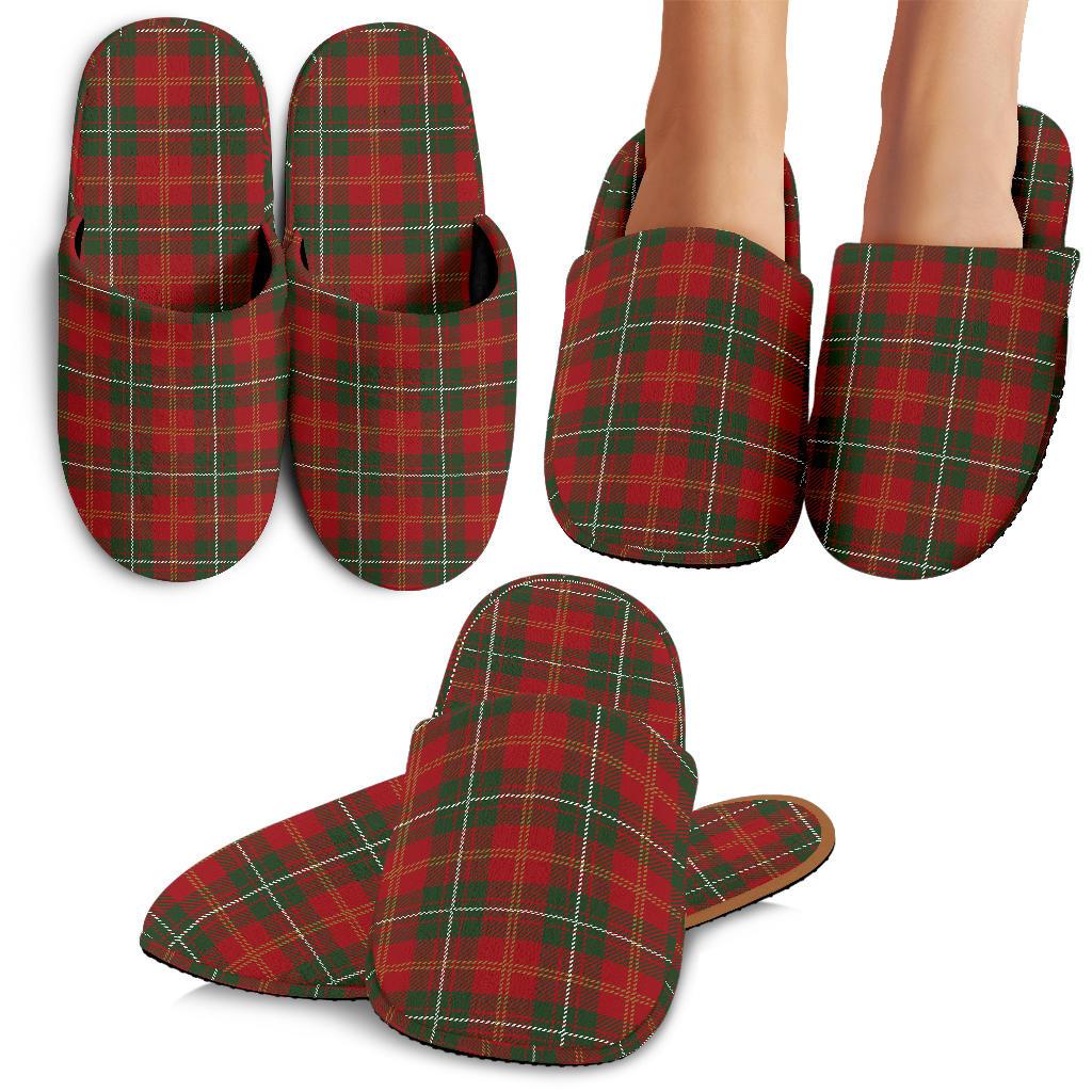 Holiday Tartan Plaid Pattern House Slippers