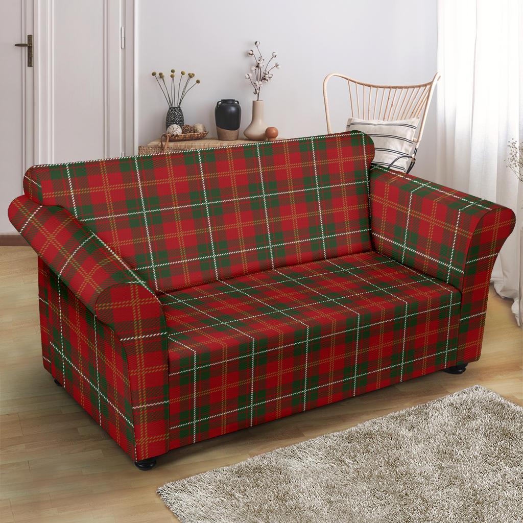 Holiday Tartan Plaid Pattern Loveseat Slipcover-JTAMIGO.COM