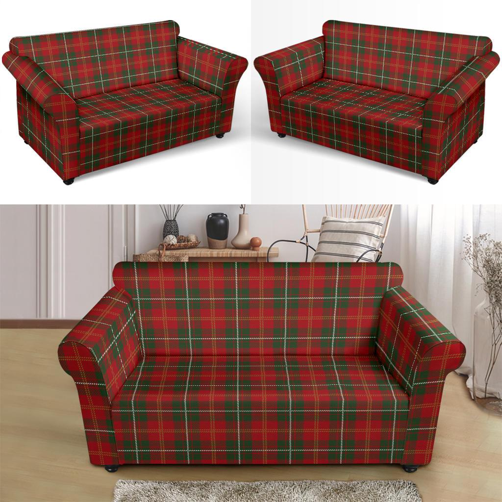 Holiday Tartan Plaid Pattern Loveseat Slipcover-JTAMIGO.COM