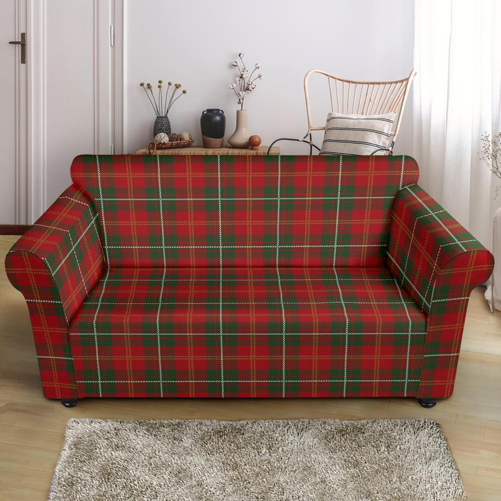 Holiday Tartan Plaid Pattern Loveseat Slipcover-JTAMIGO.COM