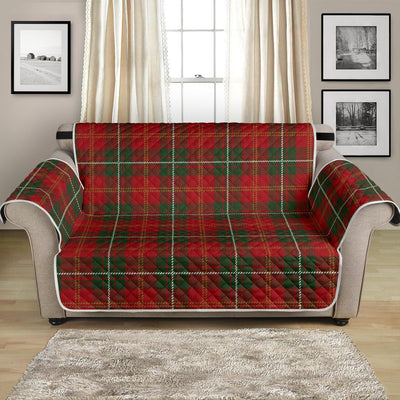 Holiday Tartan Plaid Pattern Loveseat Sofa Protector-JTAMIGO.COM