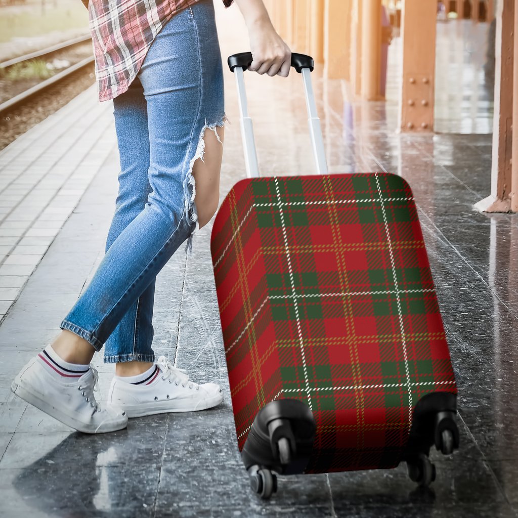 Holiday Tartan Plaid Pattern Luggage Cover Protector