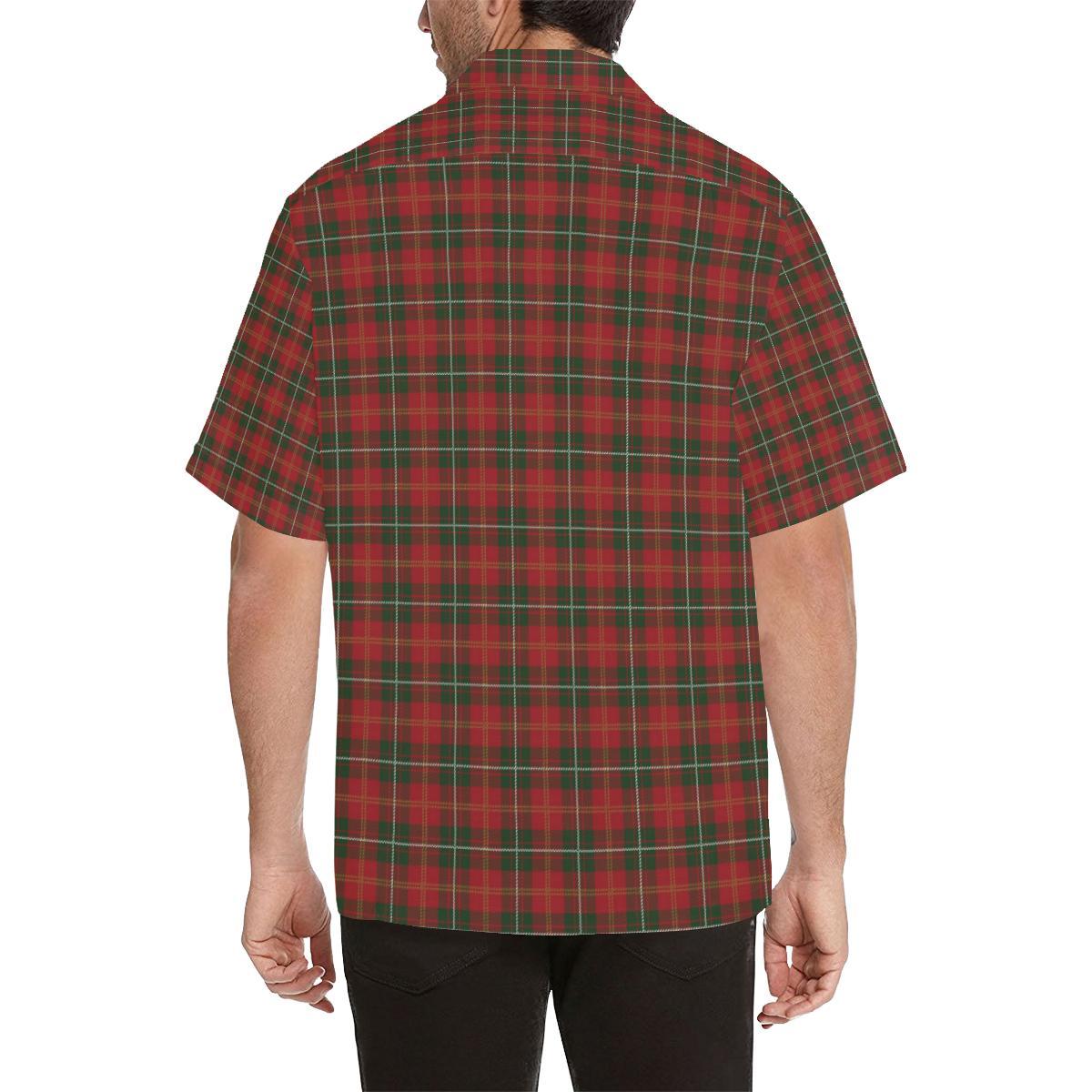 Holiday Tartan Plaid Pattern Men Aloha Hawaiian Shirt