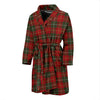 Holiday Tartan Plaid Pattern Men Bath Robe-JTAMIGO.COM