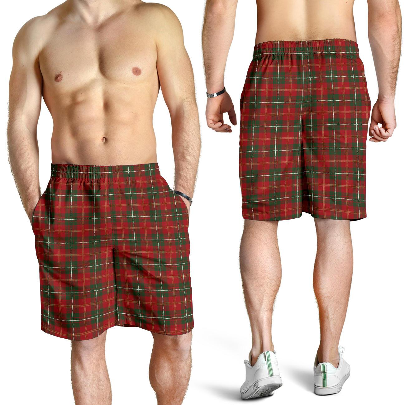 Holiday Tartan Plaid Pattern Mens Shorts-JTAMIGO.COM