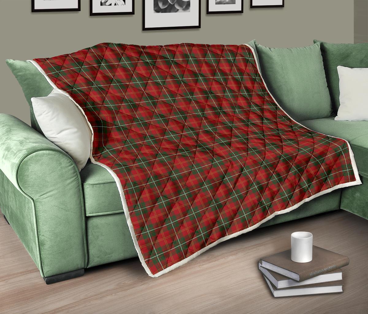 Holiday Tartan Plaid Pattern Premium Quilt-JTAMIGO.COM