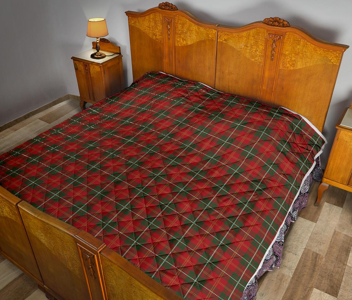 Holiday Tartan Plaid Pattern Premium Quilt-JTAMIGO.COM