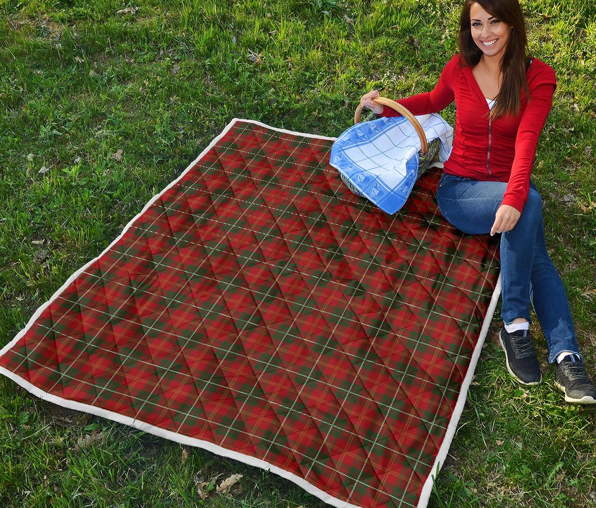 Holiday Tartan Plaid Pattern Premium Quilt-JTAMIGO.COM