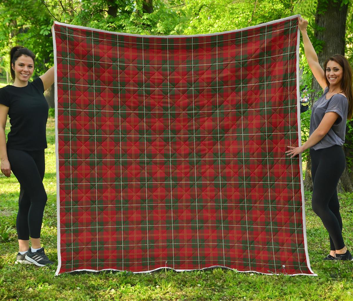 Holiday Tartan Plaid Pattern Premium Quilt-JTAMIGO.COM