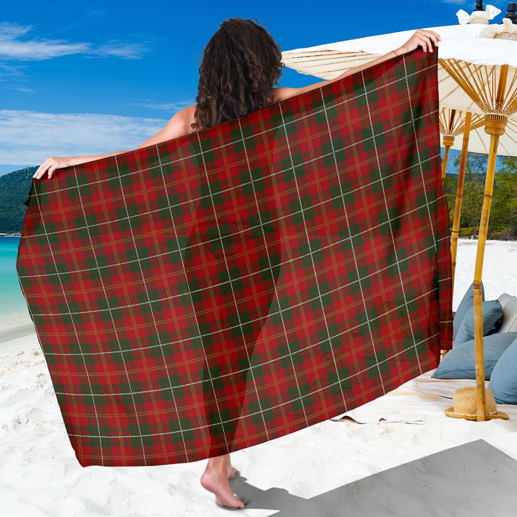 Holiday Tartan Plaid Pattern Sarong Pareo Wrap