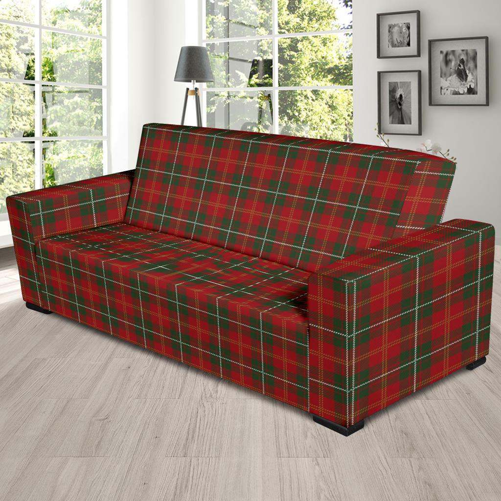 Holiday Tartan Plaid Pattern Sofa Slipcover-JTAMIGO.COM
