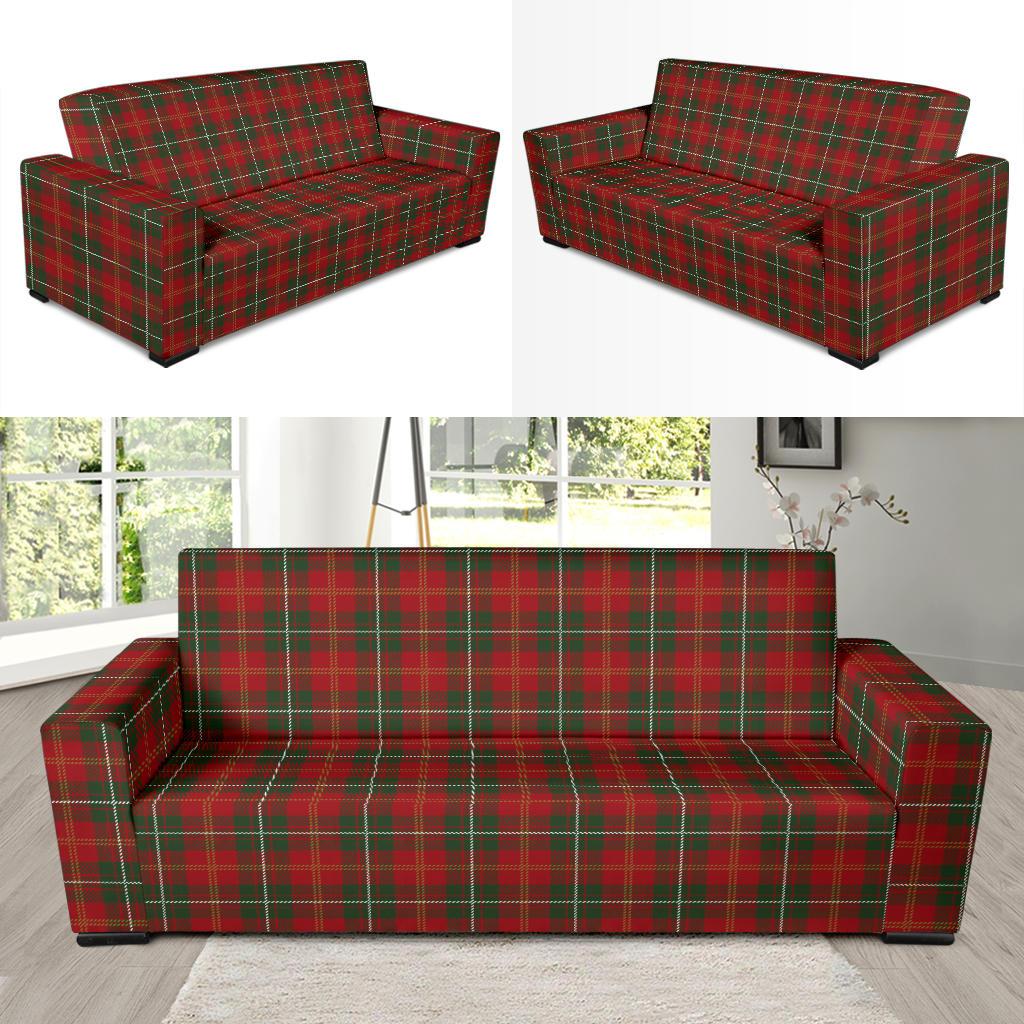 Holiday Tartan Plaid Pattern Sofa Slipcover-JTAMIGO.COM