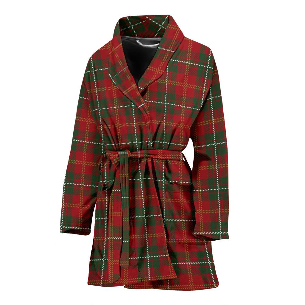 Holiday Tartan Plaid Pattern Women Bath Robe-JTAMIGO.COM