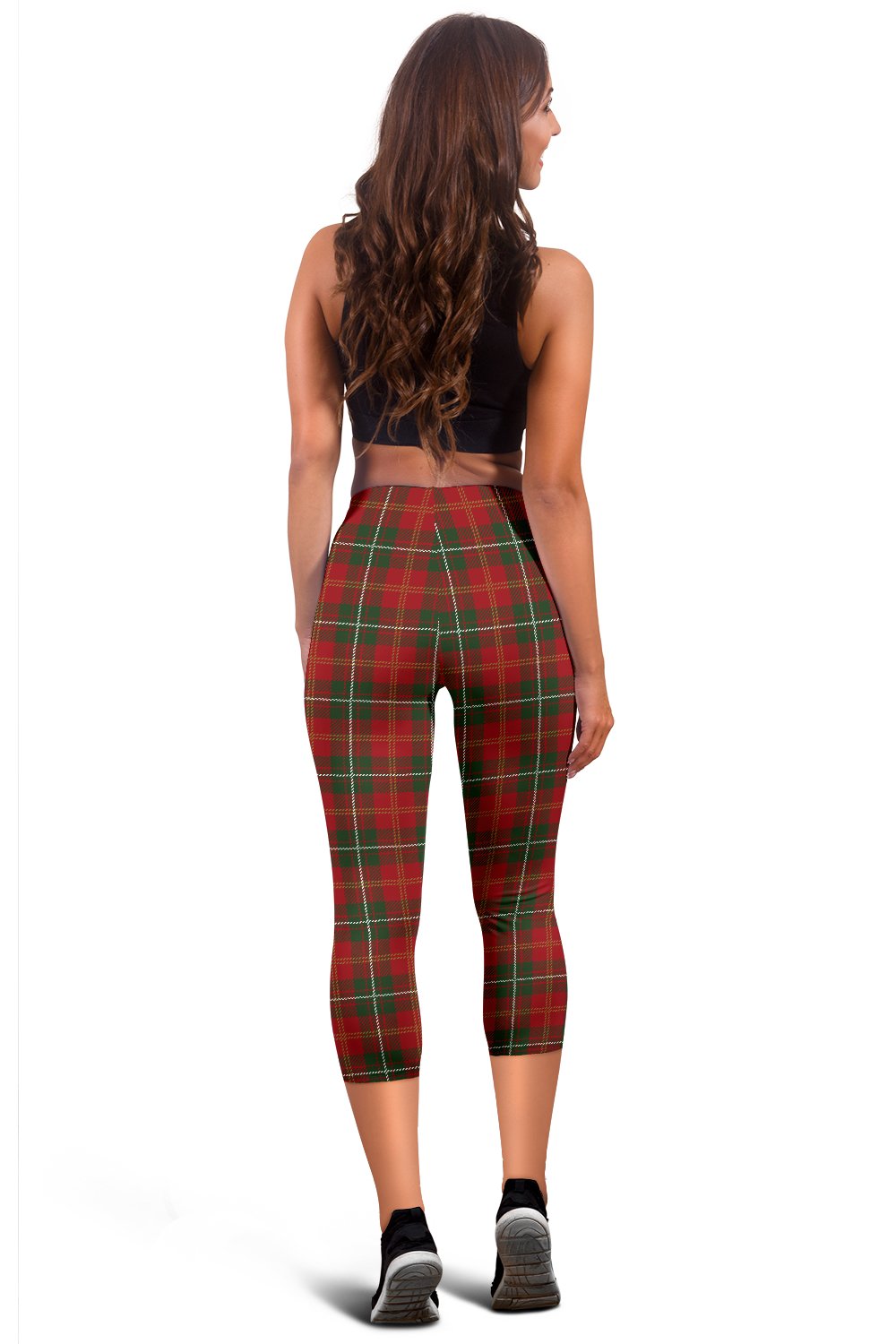 Holiday Tartan Plaid Pattern Women Capris