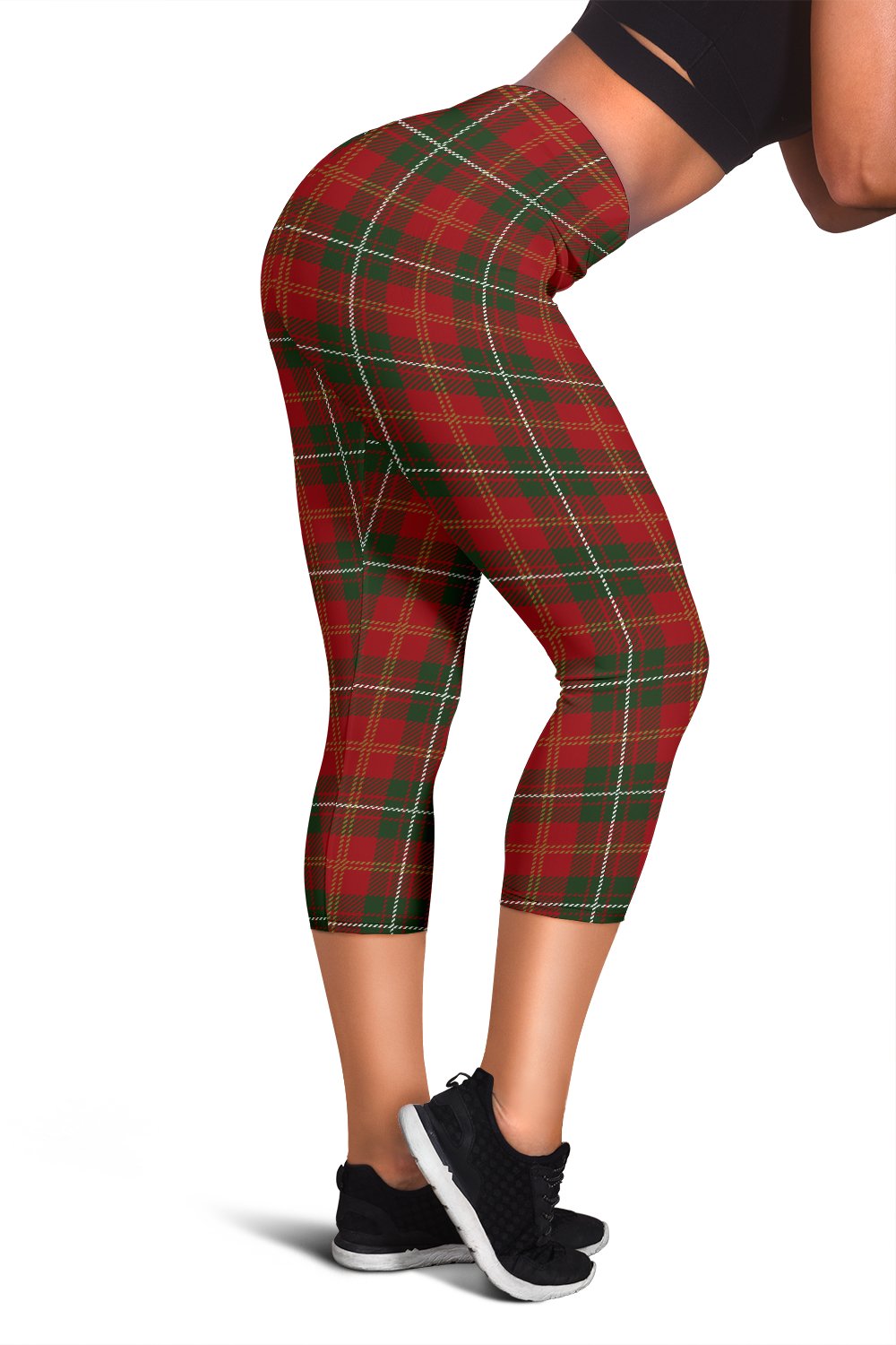 Holiday Tartan Plaid Pattern Women Capris