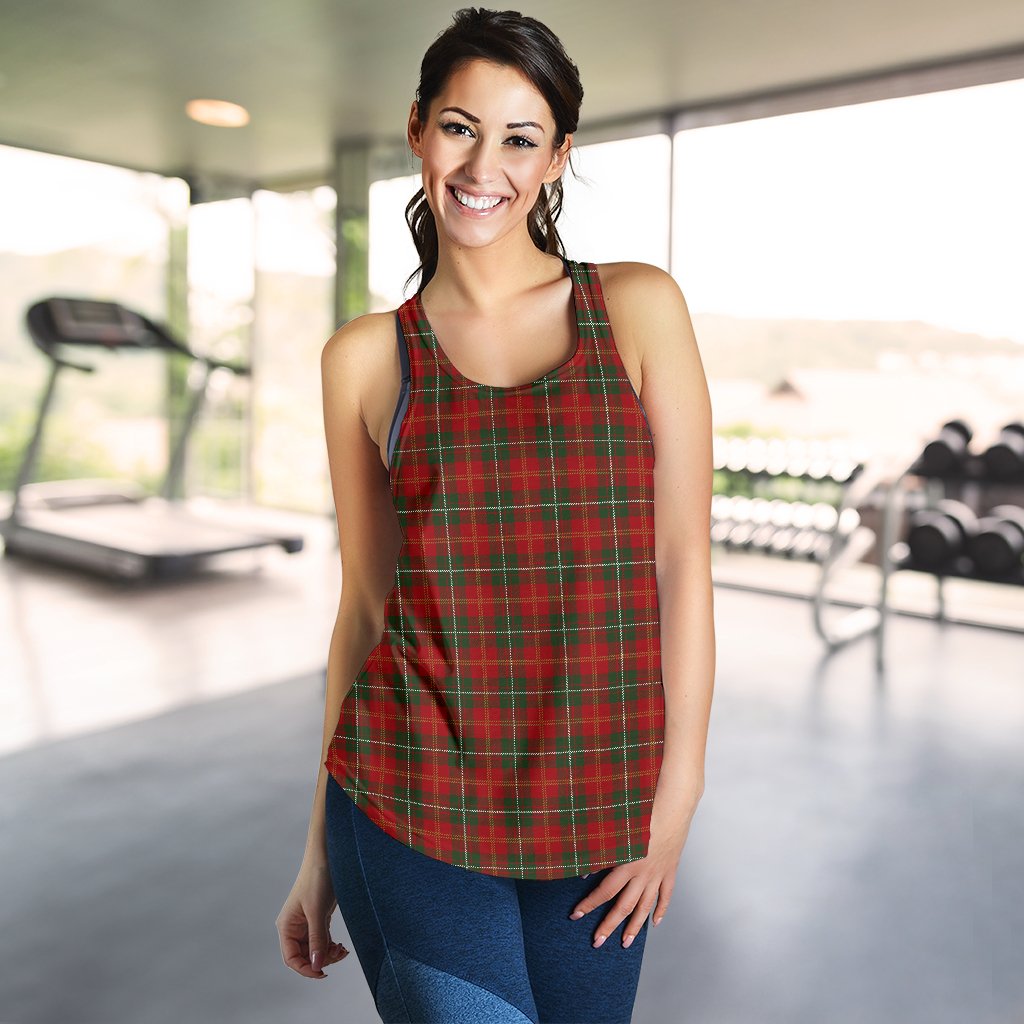 Holiday Tartan Plaid Pattern Women Racerback Tank Top