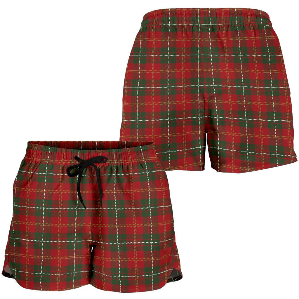 Holiday Tartan Plaid Pattern Women Shorts-JTAMIGO.COM