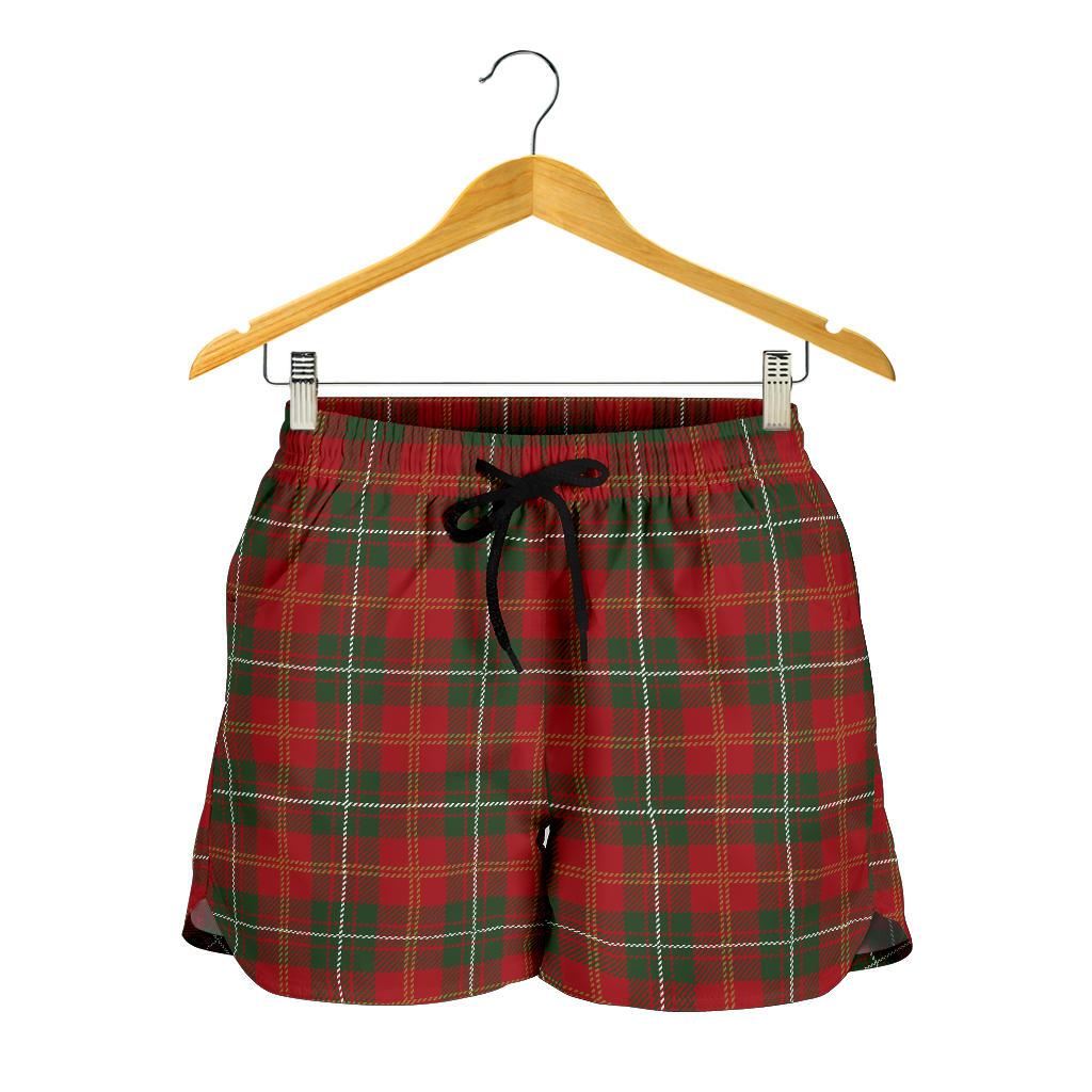 Holiday Tartan Plaid Pattern Women Shorts-JTAMIGO.COM