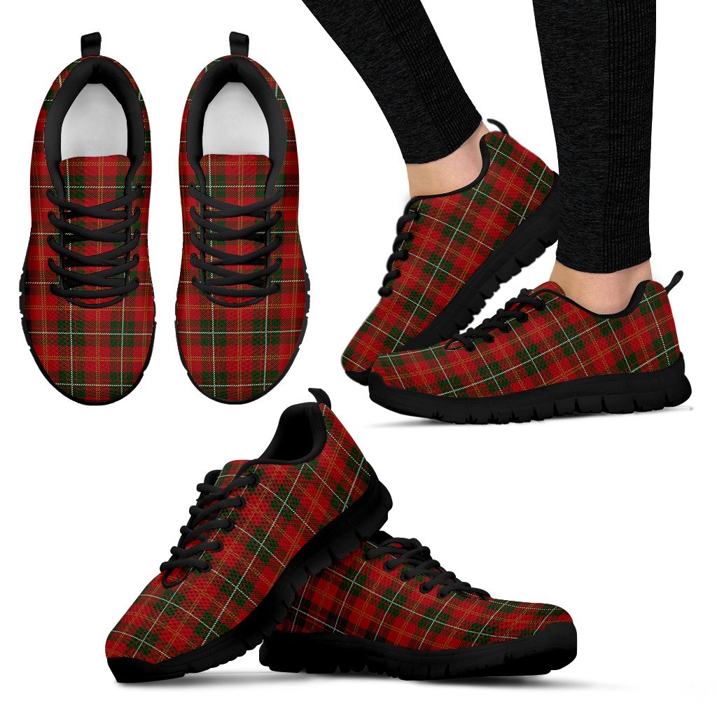 Holiday Tartan Plaid Pattern Women Sneakers Shoes