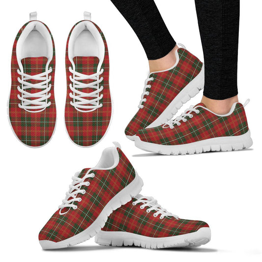 Holiday Tartan Plaid Pattern Women Sneakers Shoes