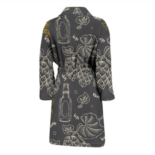 Hope Pattern Print Design 01 Men Bathrobe-JORJUNE.COM