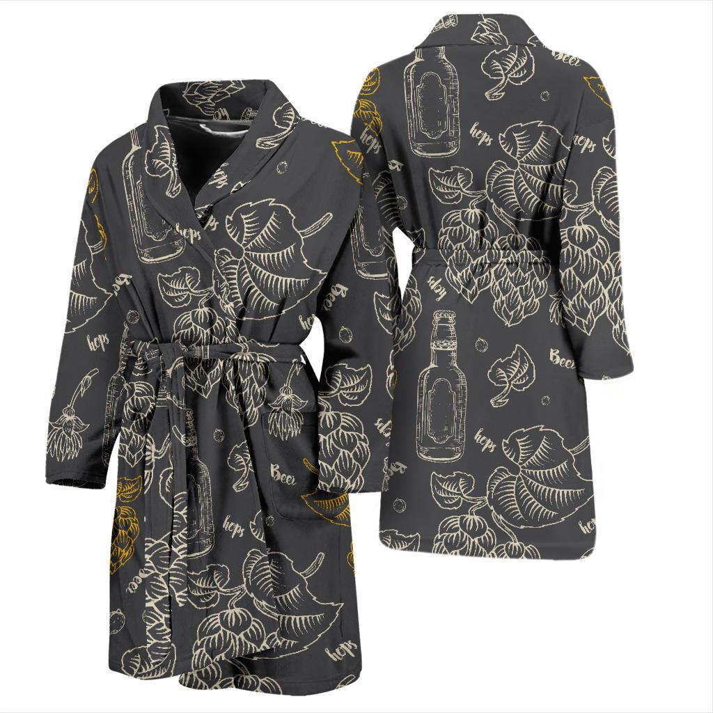 Hope Pattern Print Design 01 Men Bathrobe-JORJUNE.COM