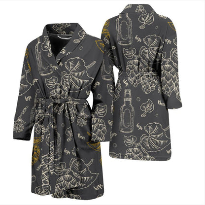 Hope Pattern Print Design 01 Men Bathrobe-JORJUNE.COM