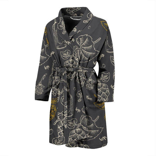 Hope Pattern Print Design 01 Men Bathrobe-JORJUNE.COM