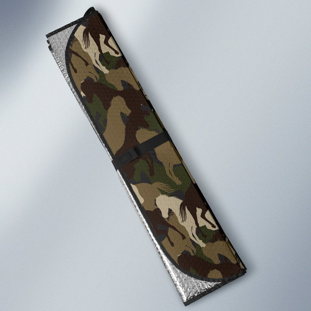 Horse Camo Themed Design Print Car Sun Shade For Windshield