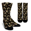 Horse Camo Themed Design Print Crew Socks