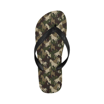 Horse Camo Themed Design Print Flip Flops-JTAMIGO.COM